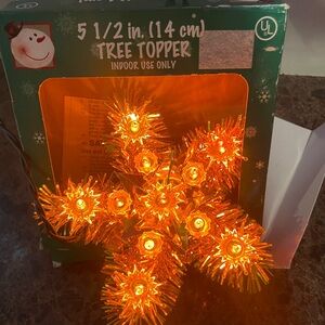 Vintage Orange Star Tree Topper